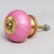 Solid Dark Neon Pink Ceramic Drawer Knob